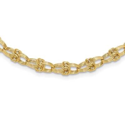 Fancy Knot Links Necklace 14k Polished Gold SF3002-18, MPN: SF3002-18,
