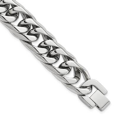 Chisel Polished 8.25 Inch Heavy Curb Link Bracelet Stainless Steel SRB3067-8.25 by Chisel, MPN: SRB…