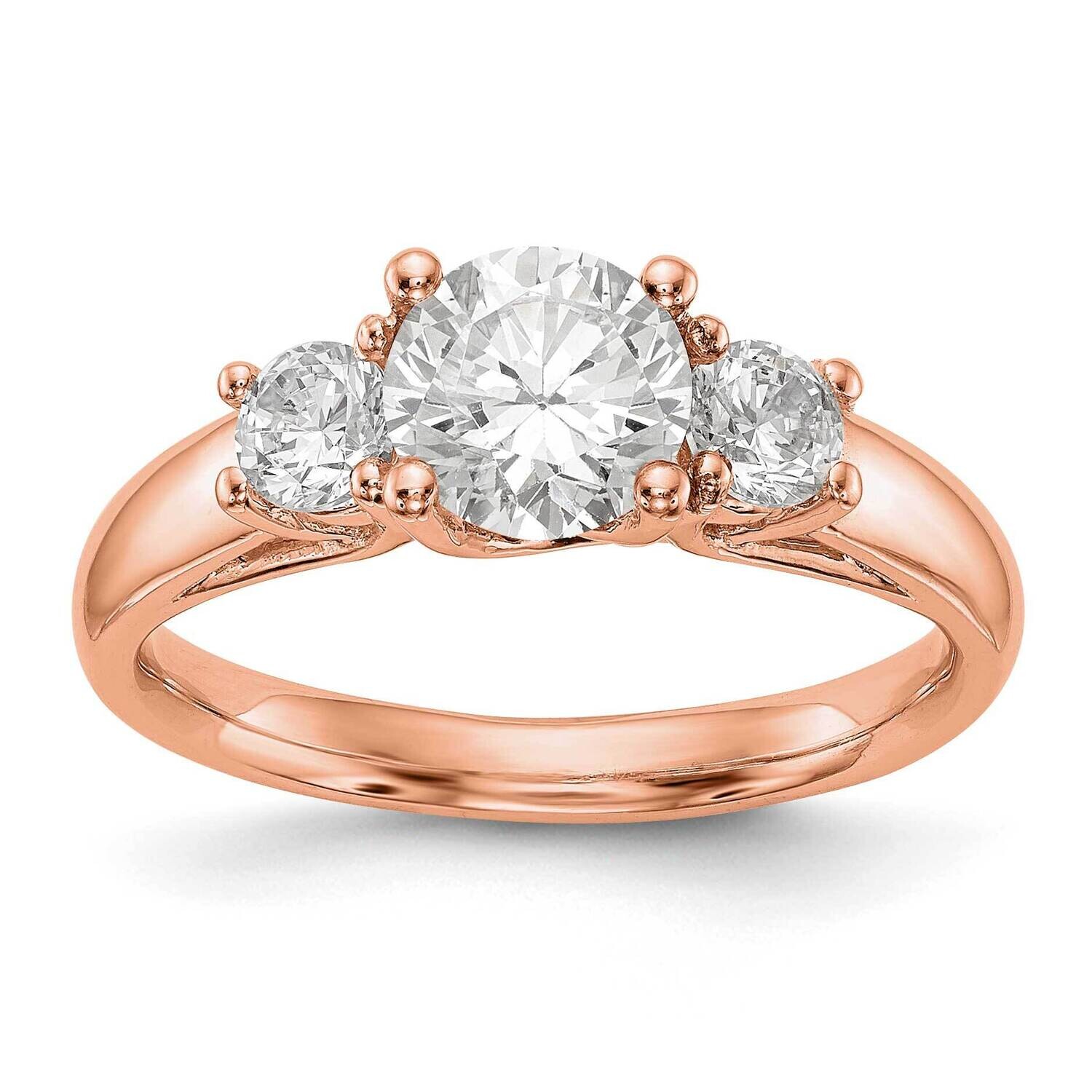 3-Stone Engagement Mounting 14k Rose Gold RM2955E-038-R, MPN: RM2955E-038-R,