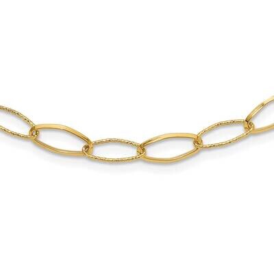 Textured Fancy Link Necklace 14k Polished Gold SF3019-31, MPN: SF3019-31,