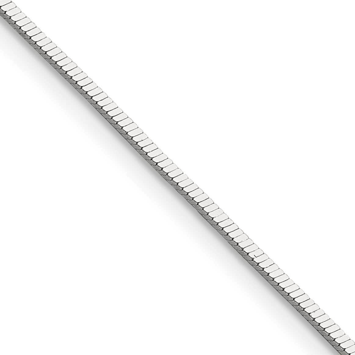 1mm Square Snake Chain 16 Inch Sterling Silver Polished QSQ035-16