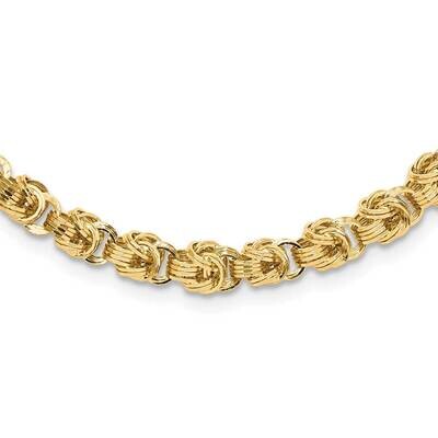 Fancy Diamond-Cut Link Necklace 14k Polished Gold SF2995-18, MPN: SF2995-18,