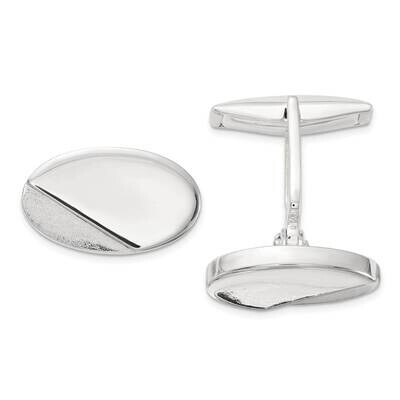 Textured Oval Cuff Links Sterling Silver Polished QQ634 by Men&#39;s Jewelry and Accessories, MPN: QQ63…