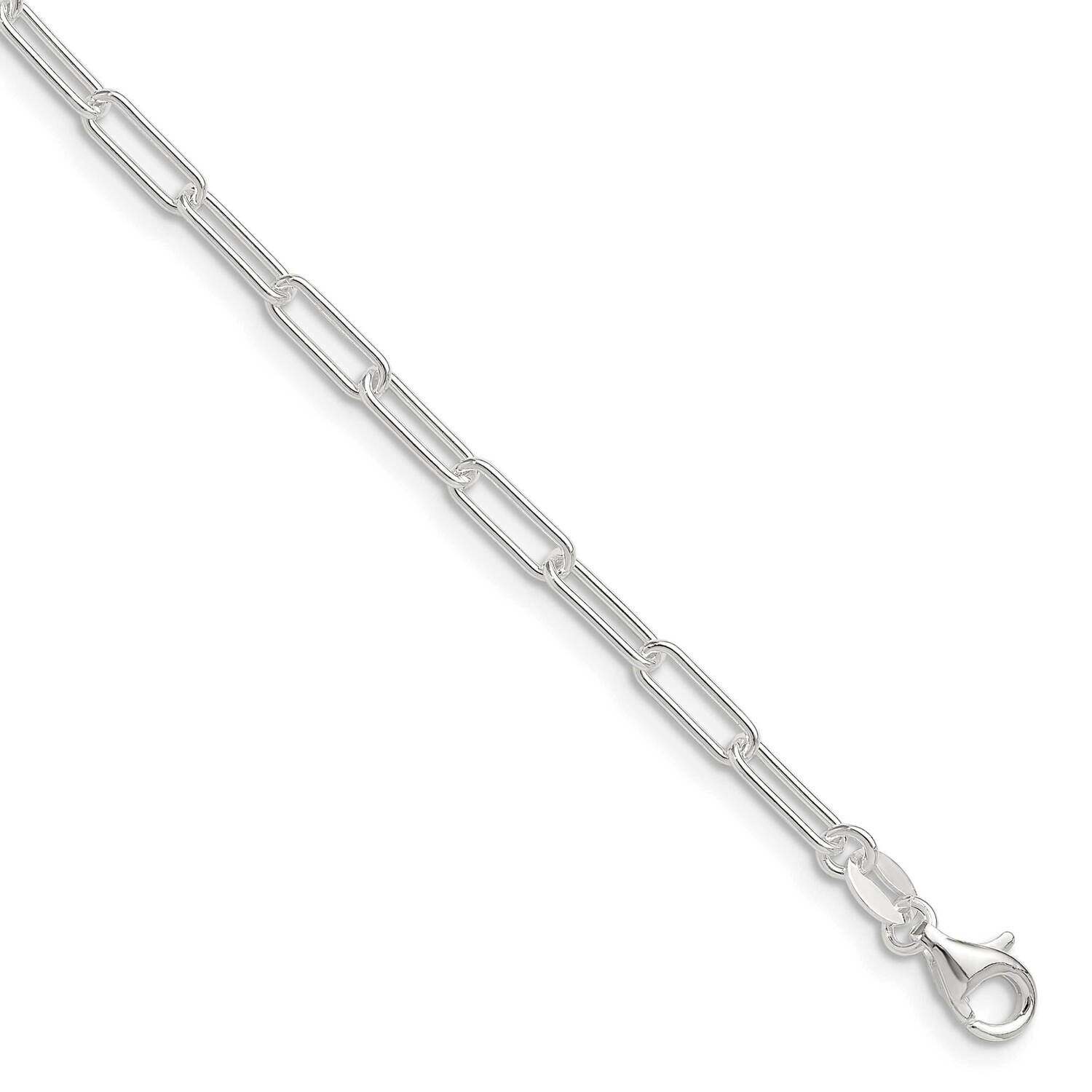 3mm Elongated Cable Chain 7 Inch Sterling Silver Polished QPCL080-7