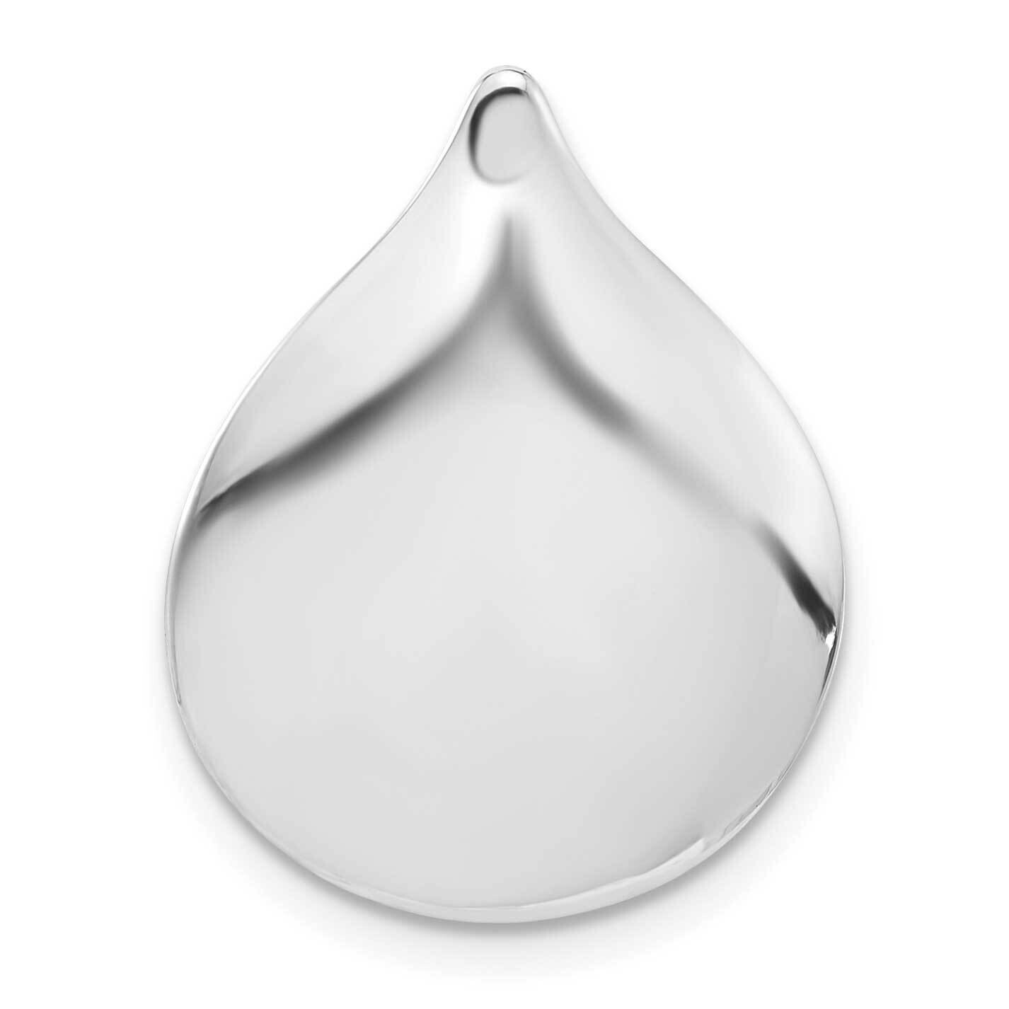 Polished Teardrop Chain Slide Sterling Silver Rhodium-Plated QP5803