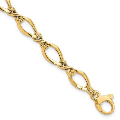 Fancy Link 7.5 Inch Bracelet 14k Gold SF2420Y-7.5, MPN: SF2420Y-7.5,