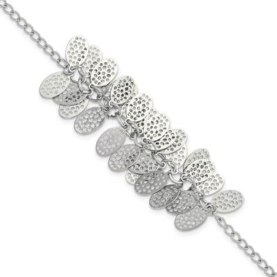 Oval Dangles 1.5 Extension Bracelet 8.5 Inch Stainless Steel SRB895-7 by Chisel, MPN: SRB895-7, 191…