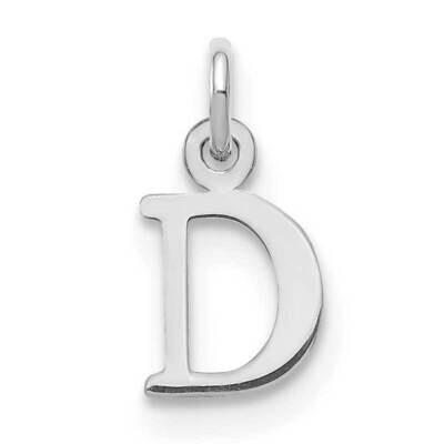 Letter D Initial Charm Sterling Silver Rhodium-Plated XNA1160SS/D, MPN: XNA1160SS/D,
