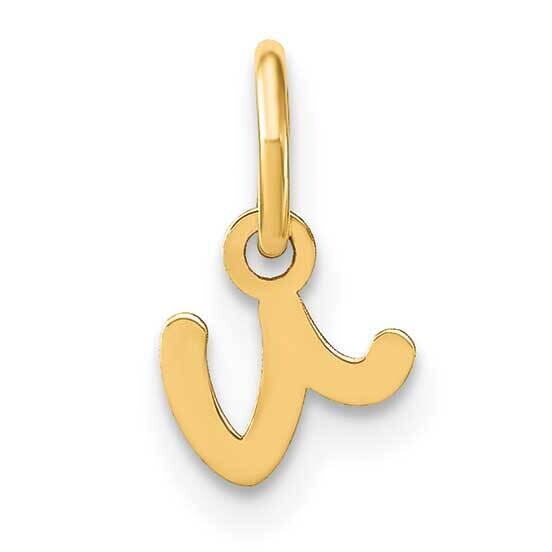 Lower Case Letter V Initial Charm 14k Gold XNA1307Y/V, MPN: XNA1307Y/V,