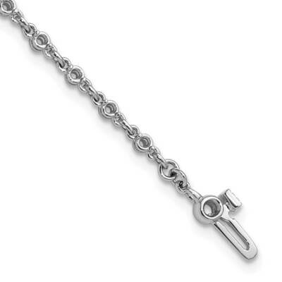 2mm Round Diamond Bracelet Mounting 7 Inch 14k White Gold X10016W, MPN: X10016W,