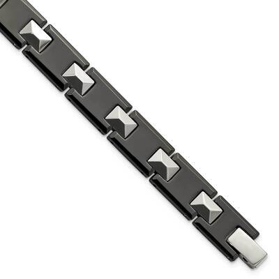 Chisel Tungsten Black Ceramic Polished 8.5 Inch Bracelet TUB128-8.5 by Chisel, MPN: TUB128-8.5, 883…