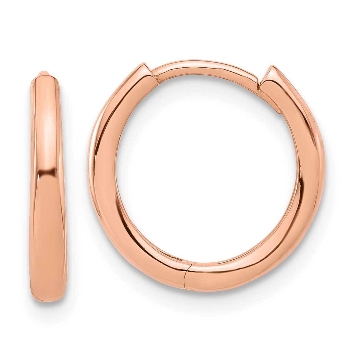 Polished Hinged Hoop Earrings 14k Rose Gold TF2307R, MPN: TF2307R,