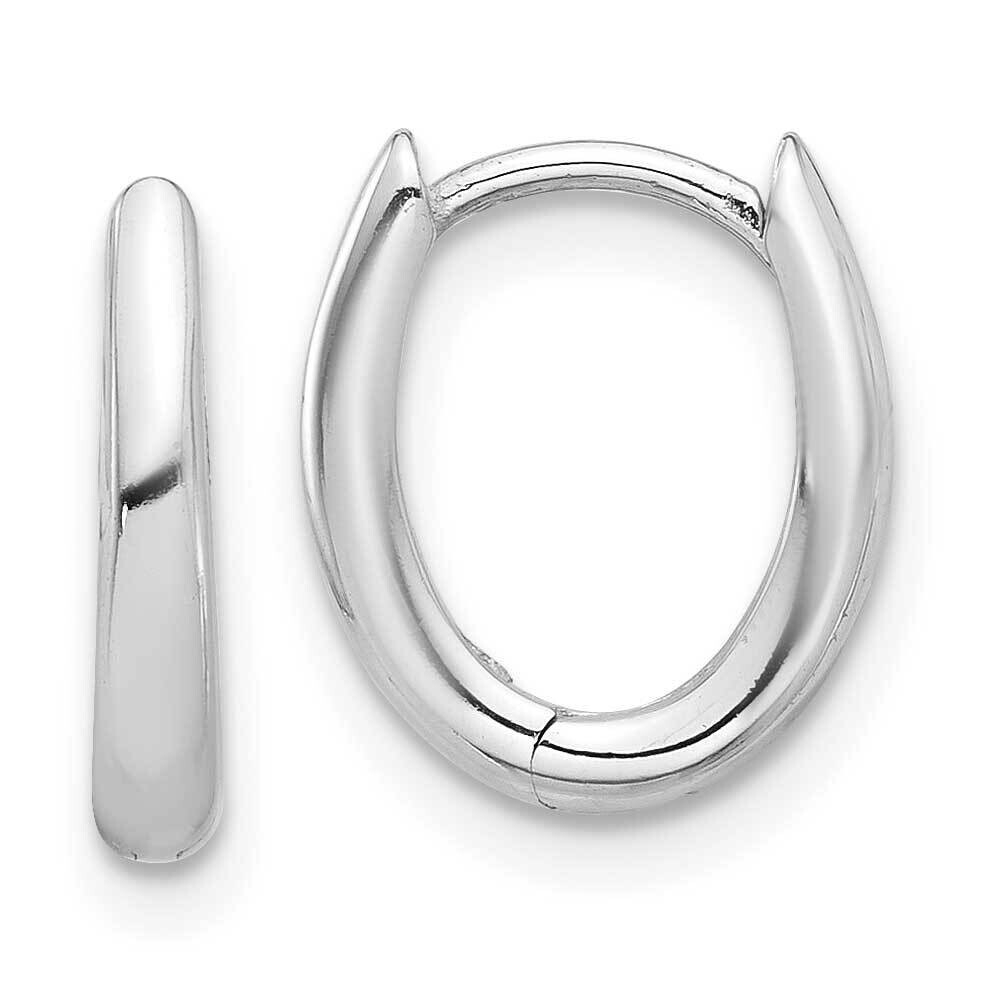 Polished Oval Hinged Hoop Earrings 14k White Gold TF2284W, MPN: TF2284W, 196904100394