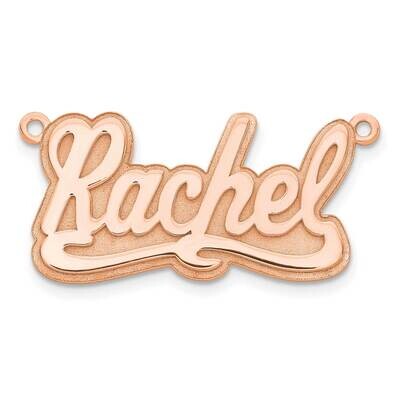 3D Polished Name Plate 14k Rose Gold XNA240R, MPN: XNA240R,