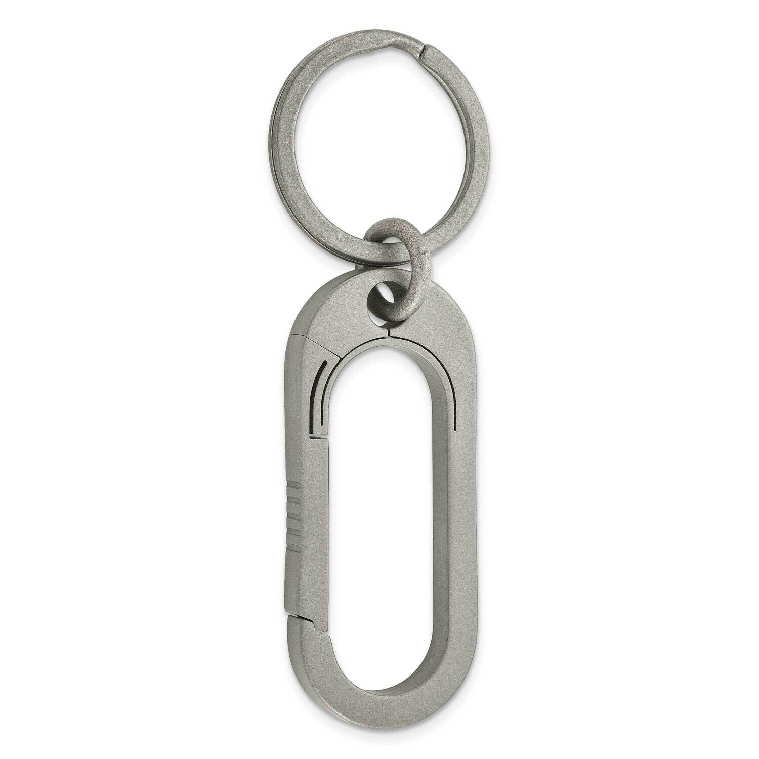 Chisel Brushed Carabiner Key Ring Titanium TBK102 by Chisel, MPN: TBK102, 883957759135