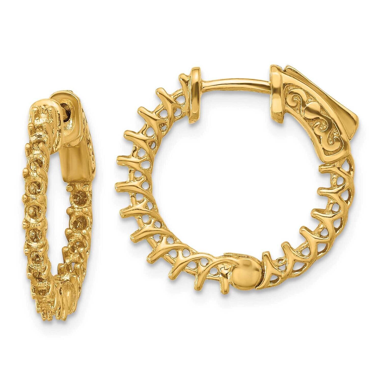 Round Hoop Safety Clasp Earring Mountings 14k Gold XE2002, MPN: XE2002, 191101637827