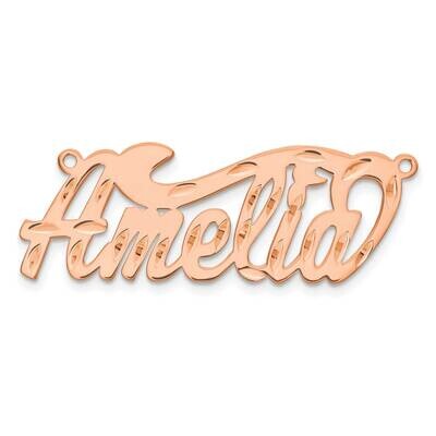 Diamond-Cut Name Plate 14k Rose Gold XNA153R, MPN: XNA153R,