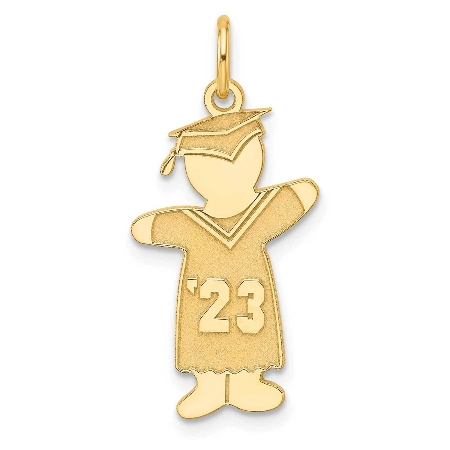 Gold-Plated Class Of 2023 Boy Cuddle Charm Sterling Silver XK1975GP, MPN: XK1975GP,