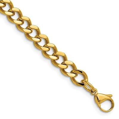 Chisel Polished Yellow Ip-Plated 7.5mm 8 Inch Curb Chain Stainless Steel SRN690GP-8 by Chisel, MPN:…