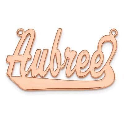 Polished Name Plate 14k Rose Gold XNA129R, MPN: XNA129R,