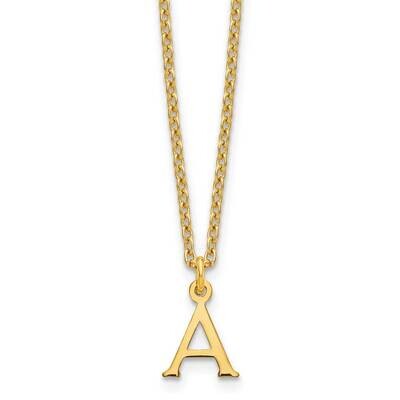 Gold-Plated Cutout Letter A Initial Necklace Sterling Silver XNA727GP/A, MPN: XNA727GP/A,