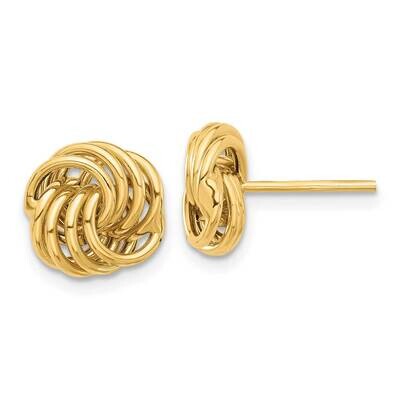 Love Knot Post Earrings 14k Polished Gold TF2343, MPN: TF2343,