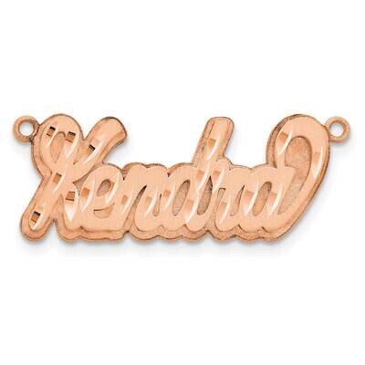 3D Satin Diamond-Cut Name Plate 14k Rose Gold XNA250R, MPN: XNA250R,