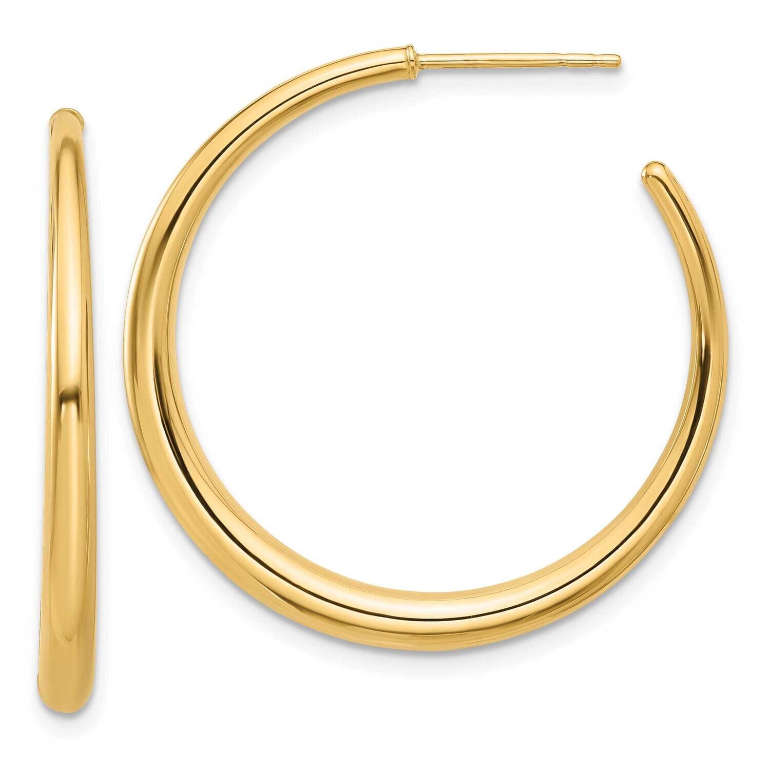 Hoop Post Earrings 14k Polished Gold TF2278