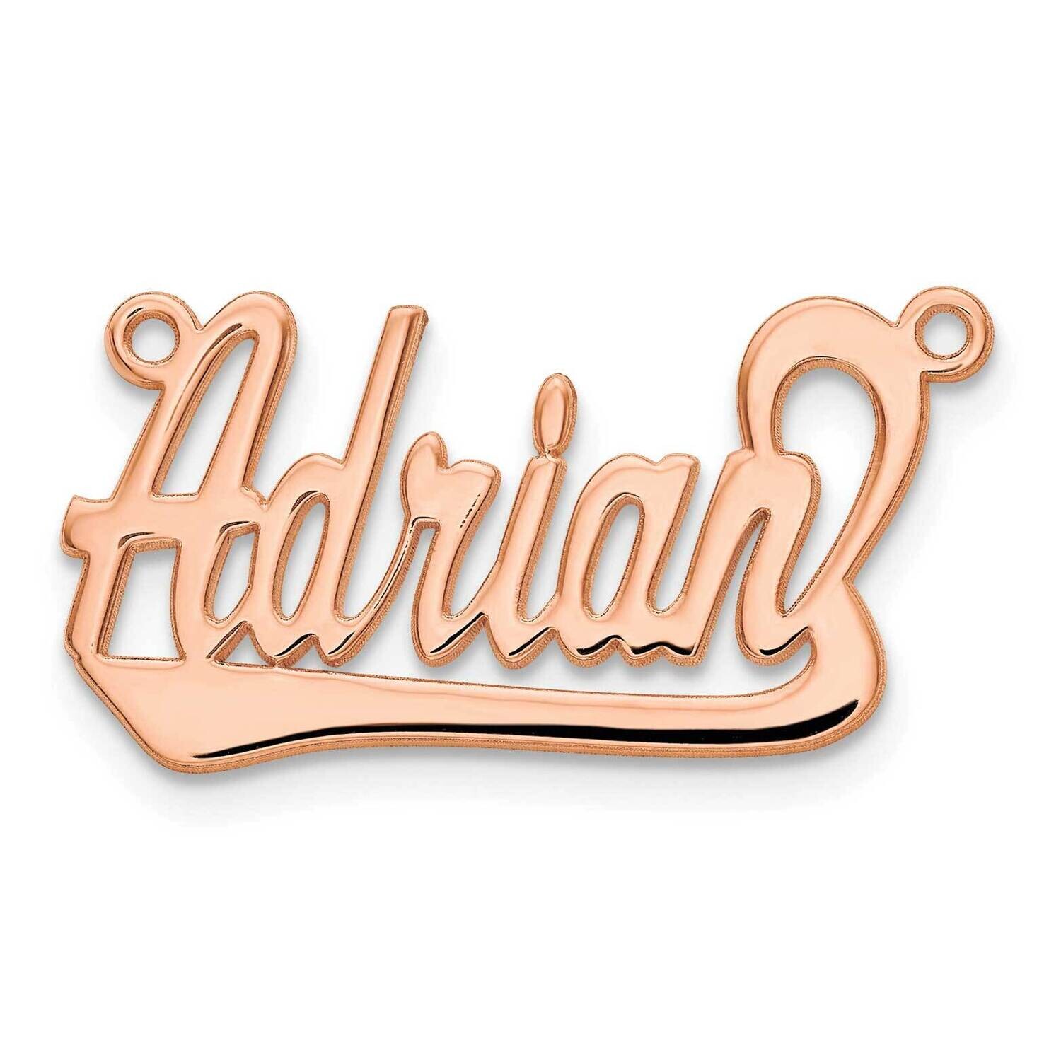 Polished Name Plate 14k Rose Gold XNA141R, MPN: XNA141R,