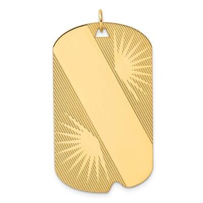 Patterned .018 Gauge Engravable Dog Tag Disc Charm 14k Gold XM688/18, MPN: XM688/18,