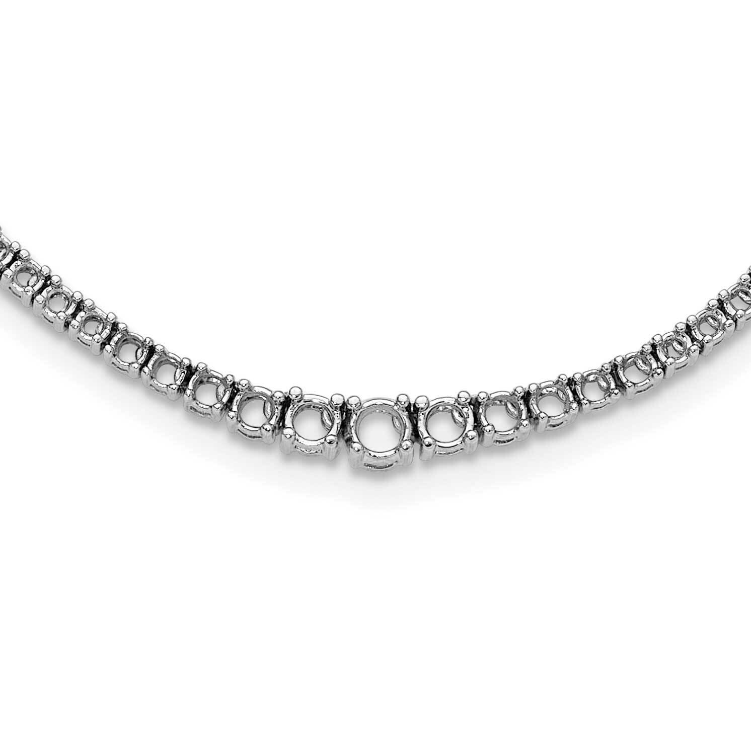 Graduating Diamond Necklace Mounting 14k White Gold X10011W, MPN: X10011W,