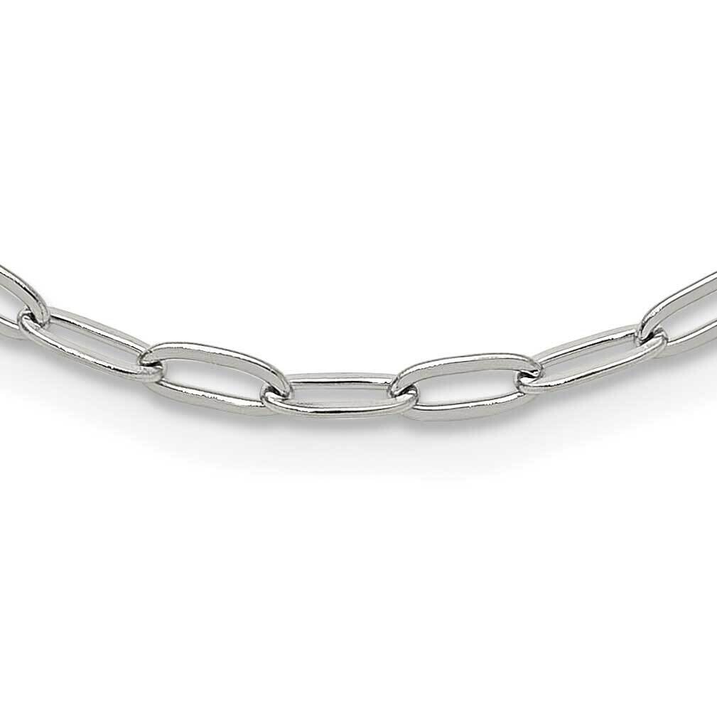Chisel Polished Elongated Open Link Paperclip15 Inch 2 Inch Extension Necklace Stainless Steel SRN3…