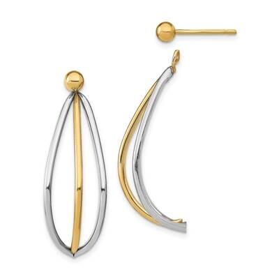 Ball Stud Triple Wire Dangle Jacket Earrings 14k Gold White Rhodium TF1929, MPN: TF1929, 1911019750…