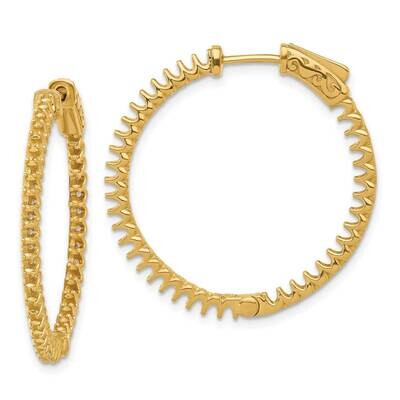 1.56Ct 78-1.7mm In Out Hoop Safety Clasp Earring Mountings 14k Gold XE3241, MPN: XE3241,