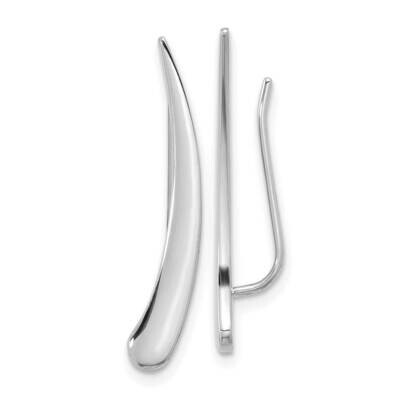 Polished Pointed Earrings Climber Earrings 14k White Gold TL1034W, MPN: TL1034W,