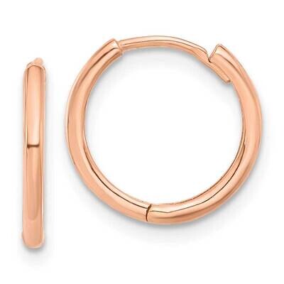 Polished Hinged Hoop Earrings 14k Rose Gold TF2301R, MPN: TF2301R,