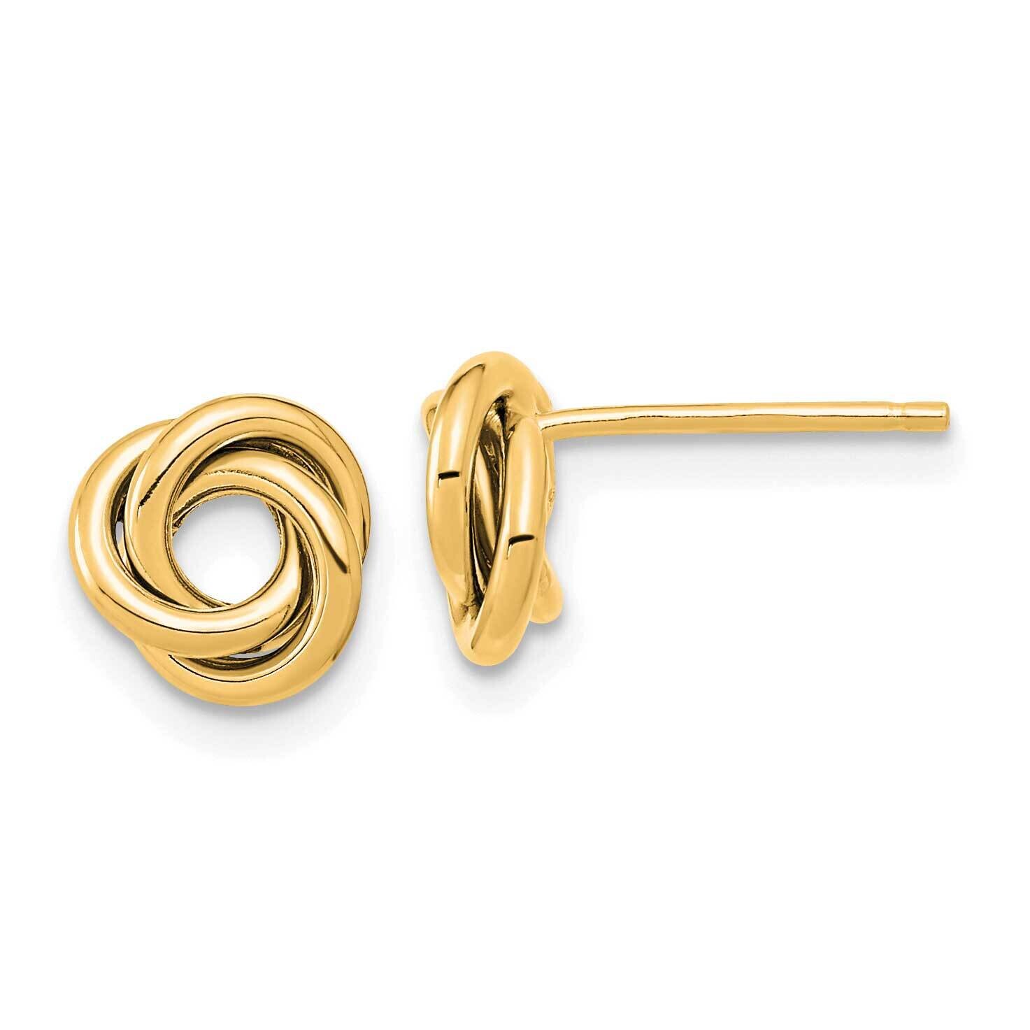 Love Knot Post Earrings 14k Polished Gold TL1078, MPN: TL1078,