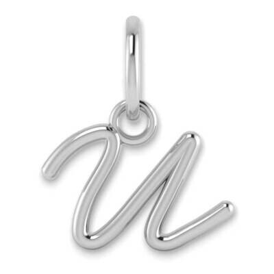 Upper Case Letter U Initial Charm 14k White Gold XNA1305W/U, MPN: XNA1305W/U,
