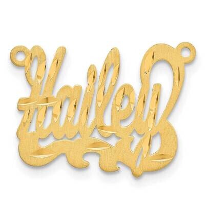 Gold-Plated Satin Diamond-Cut Name Plate Sterling Silver XNA181GP, MPN: XNA181GP,