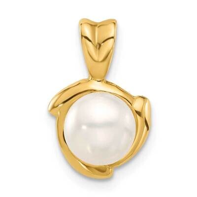 7-8mm Round White Fwc Pearl Pendant 14k Gold XF827, MPN: XF827,