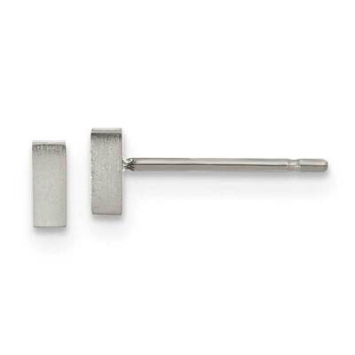 Chisel Brushed Rectangle Post Earrings Titanium TBE136 by Chisel, MPN: TBE136, 883957759050