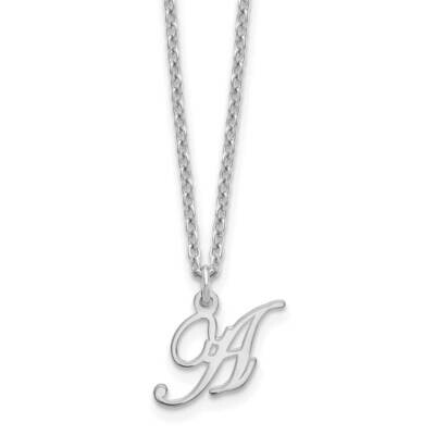 Letter A Initial Necklace Sterling Silver Rhodium-Plated XNA756SS/A, MPN: XNA756SS/A,