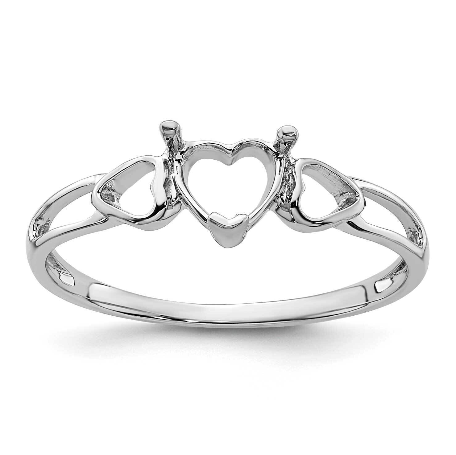 Birthstone Ring Mounting 14k White Gold XBR166M, MPN: XBR166M,