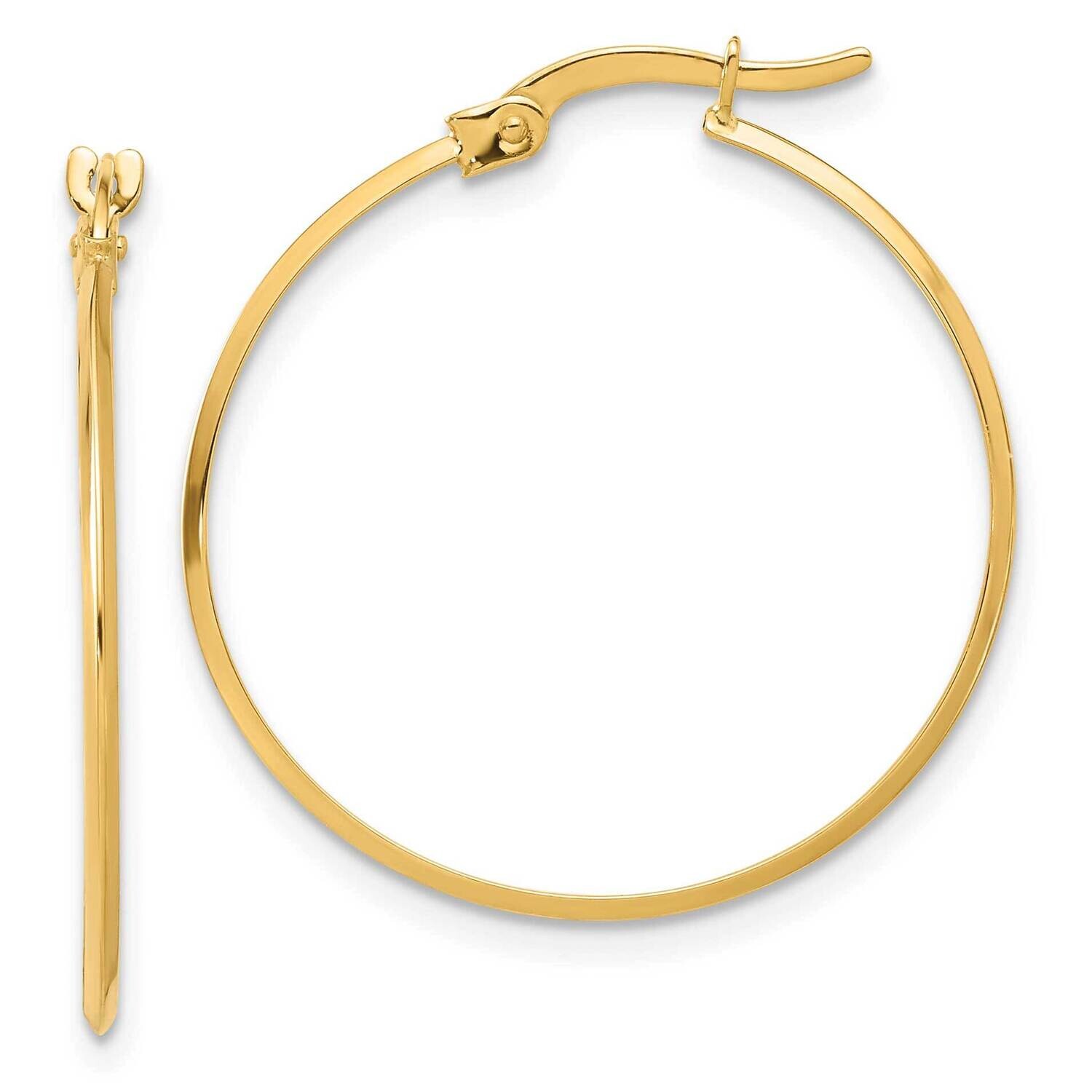 Knife Edge Hoop Earrings 14k Polished Gold TF2196, MPN: TF2196, 196904100462