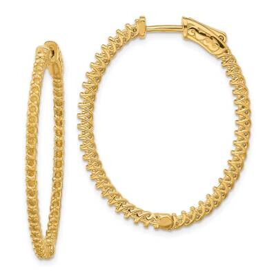 Oval Hoop Safety Clasp Earring Mountings 14k Gold XE2020, MPN: XE2020, 191101638183