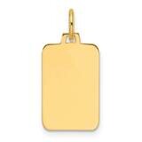 Plain .035 Gauge Engravable Rectangular Disc Charm 14k Gold XM684/35, MPN: XM684/35,