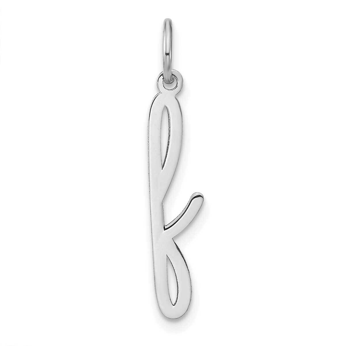 Lower Case Letter F Initial Charm 14k White Gold XNA1307W/F