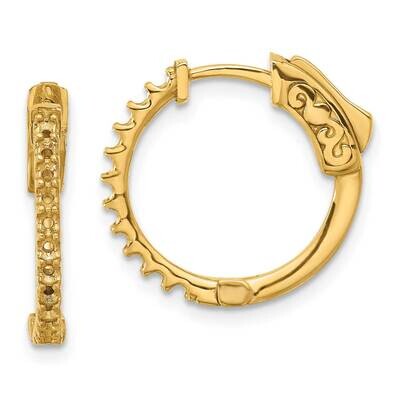 .44Ct 22-1.7mm Round Hoop Safety Clasp Earring Mountings 14k Gold XE3256, MPN: XE3256,