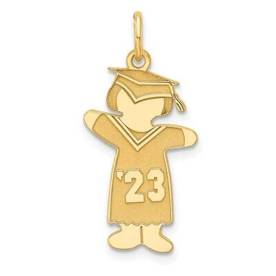 Gold-Plated Class Of 2023 Girl Cuddle Charm Sterling Silver XK1974GP, MPN: XK1974GP,