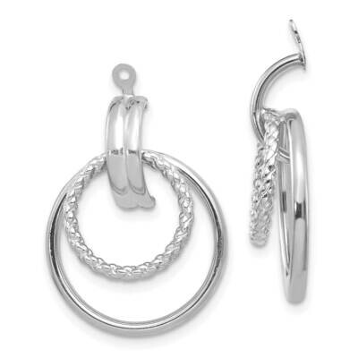 Polished &amp; Twisted Fancy Earring Jackets 14k White Gold T757JW, MPN: T757JW,